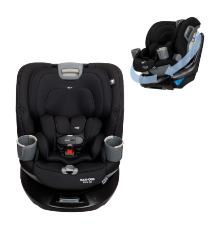Emme 360 All-in-One Convertible Car Seat in Midnight Black - PureCosi - front view